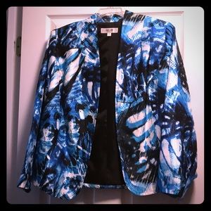 Jones Studio Blue Patterned Blazer